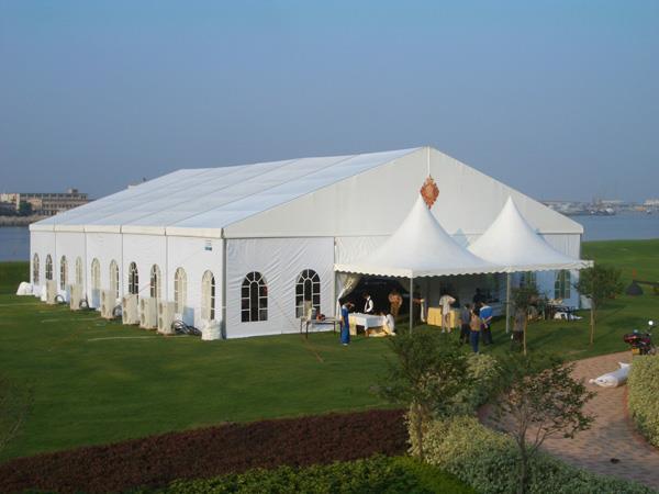 铝合金活动尖顶篷房厂家 设计定制一面坡大棚 出售帐篷